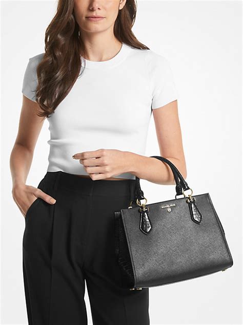 michael kors marilyn satchel medium|michael kors marilyn medium saffiano.